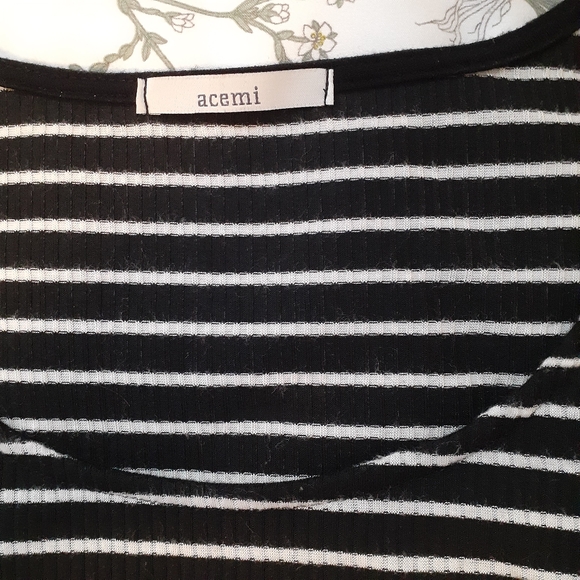 ❤ Acemi Striped Blue White Midi Dress - Picture 4 of 4